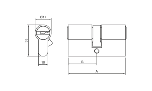 euro-profile-both-side-computer-key-drawing